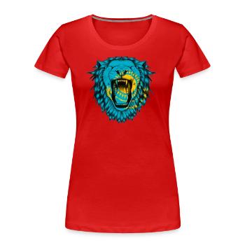 Kasachstan - Frauen Premium Bio T-Shirt - Rot - Vorne - Mia (176cm)