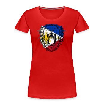 Philippinen - Frauen Premium Bio T-Shirt - Rot - Vorne - Mia (176cm)
