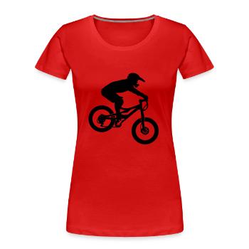 MTB Extreme - Women's Premium Organic T-Shirt - red - Front - Mia (176cm)