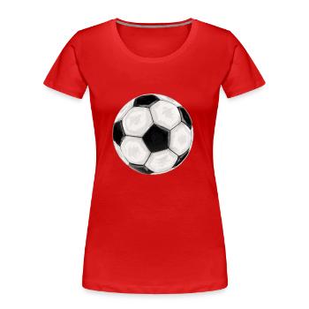 Ball - Frauen Premium Bio T-Shirt - Rot - Vorne - Mia (176cm)