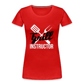 Grill Instructor - Women's Premium Organic T-Shirt - red - Front - Mia (176cm)