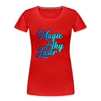 Magic 11 - Frauen Premium Bio T-Shirt - Rot - Vorne - Mia (176cm)