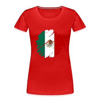 Mexiko Flagge Mexikanische Fahne Mexico Südamerika - Frauen Premium Bio T-Shirt - Rot - Vorne - Mia (176cm)
