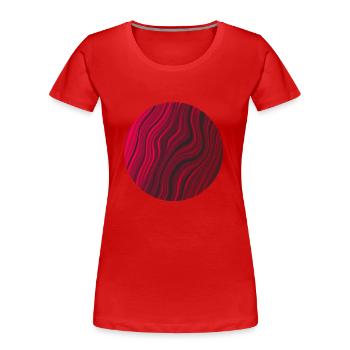 Red Planet - Frauen Premium Bio T-Shirt - Rot - Vorne - Mia (176cm)