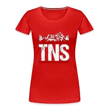 Taunus großer Feldberg Wanderung Geschenk - Frauen Premium Bio T-Shirt - Rot - Vorne - Mia (176cm)