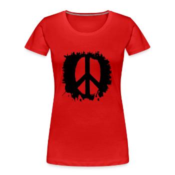 Frieden Freiheit Symbol Vektor zum selber designen - Frauen Premium Bio T-Shirt - Rot - Vorne - Mia (176cm)