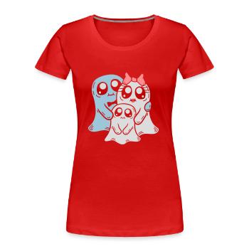 Couple Parents Fantômes Enfant - T-shirt bio Premium Femme - rouge - Devant - Mia (176cm)