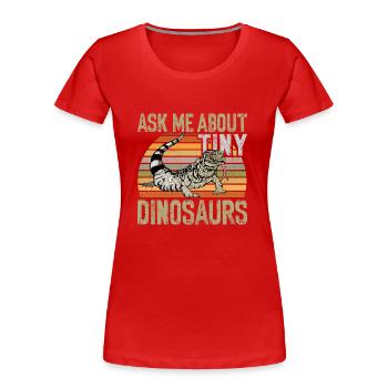 Tegu Eidechse Reptil Herpetologe - Frauen Premium Bio T-Shirt - Rot - Vorne - Mia (176cm)
