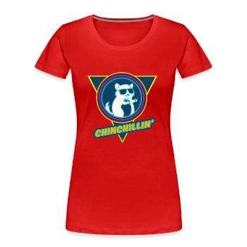 Chinchilla lustiges Entspannen Nagetiere - Frauen Premium Bio T-Shirt - Rot - Vorne - Mia (176cm)