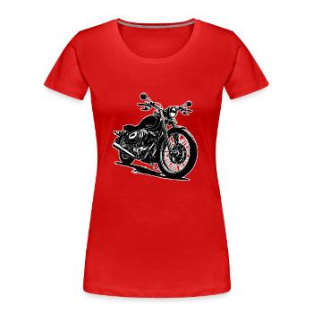 Classic Bike - Frauen Premium Bio T-Shirt - Rot - Vorne - Mia (176cm)