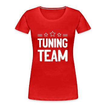 Tuning Team Tuner - Frauen Premium Bio T-Shirt - Rot - Vorne - Mia (176cm)