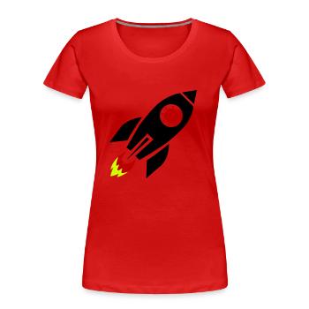 rakete - Frauen Premium Bio T-Shirt - Rot - Vorne - Mia (176cm)