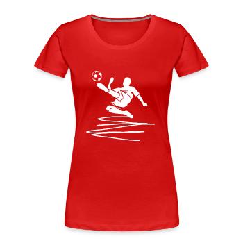 Fußball Soccer - Women's Premium Organic T-Shirt - red - Front - Mia (176cm)