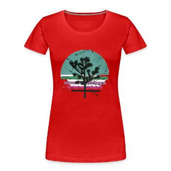 parc national de joshua Tree - T-shirt bio Premium Femme - rouge - Devant - Mia (176cm)