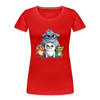 Streums n°1 - Frauen Premium Bio T-Shirt - Rot - Vorne - Mia (176cm)
