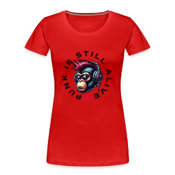 Punk is still alive 2 - Women's Premium Organic T-Shirt - red - Front - Mia (176cm)
