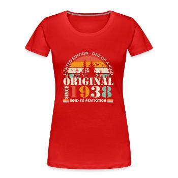 1938: Vintage Legend for the 86th Anniversary - Women's Premium Organic T-Shirt - red - Front - Mia (176cm)