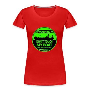 Boat Warning - Women's Premium Organic T-Shirt - red - Front - Mia (176cm)