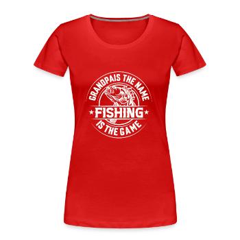 fish, fish, fishing, lake, sea, fishing, fauna, exotic - Women's Premium Organic T-Shirt - red - Front - Mia (176cm)
