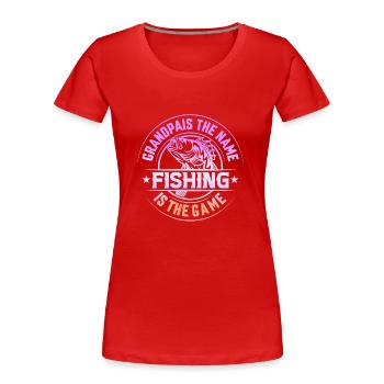 fish, fish, fishing, lake, sea, fishing, fauna, exotic - Women's Premium Organic T-Shirt - red - Front - Mia (176cm)