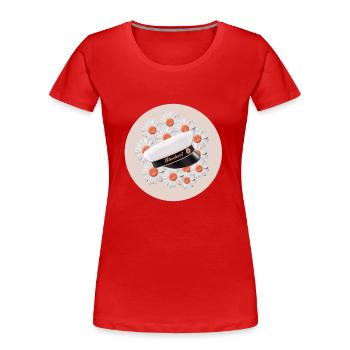 Abschlussfeier 2024 Abiturfeier - Frauen Premium Bio T-Shirt - Rot - Vorne - Mia (176cm)