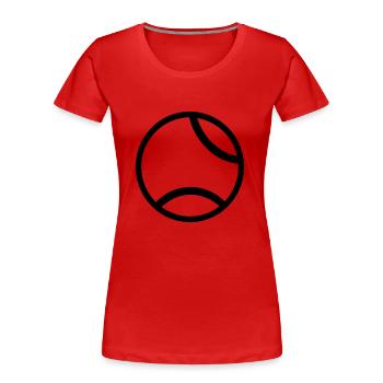 Tennisball - Frauen Premium Bio T-Shirt - Rot - Vorne - Mia (176cm)