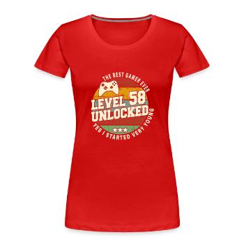 Original 1966 58e Anniversaire Cadeau Retro - T-shirt bio Premium Femme - rouge - Devant - Mia (176cm)