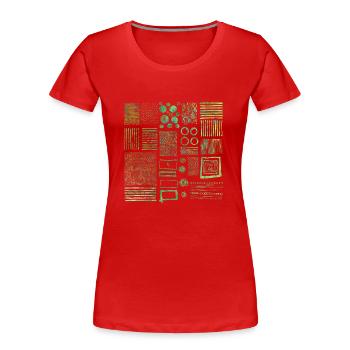 Graphic - Women's Premium Organic T-Shirt - red - Front - Mia (176cm)