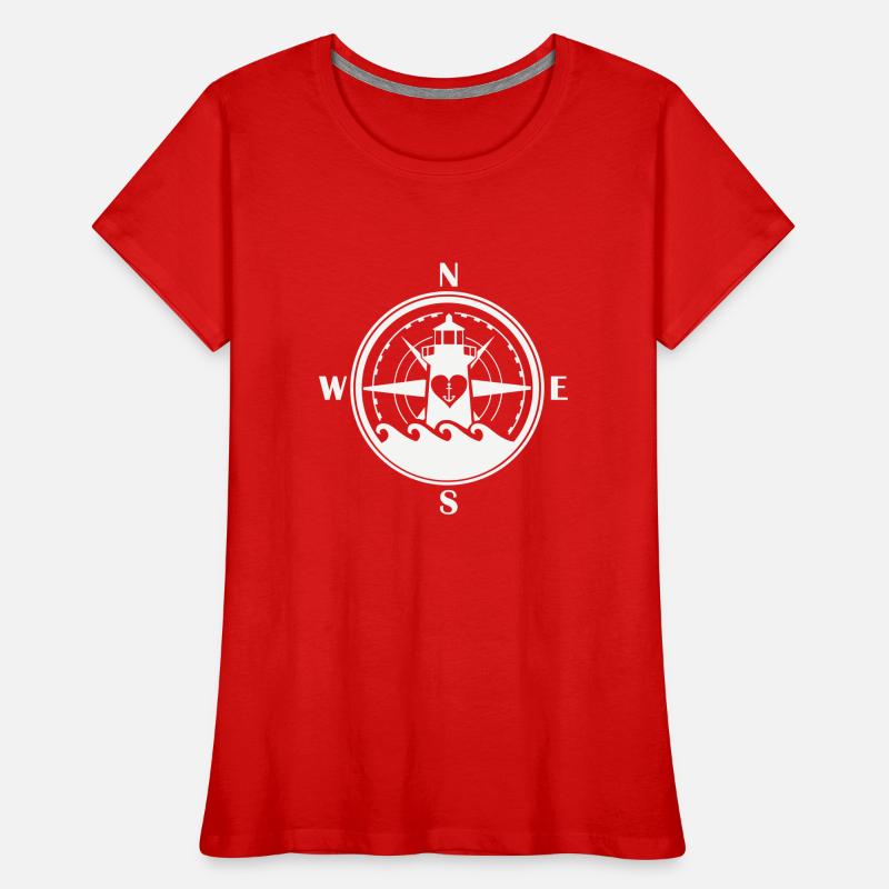 Compass Anchor Lighthouse Women's Premium Organic T-Shirt