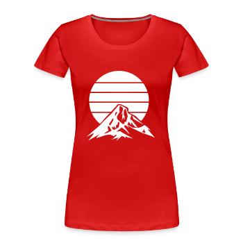 mountains mountains - Women's Premium Organic T-Shirt - red - Front - Mia (176cm)