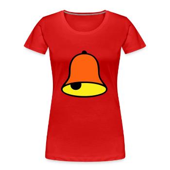 Glocke - Frauen Premium Bio T-Shirt - Rot - Vorne - Mia (176cm)