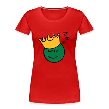 Erbsenkönig sleep - Frauen Premium Bio T-Shirt - Rot - Vorne - Mia (176cm)