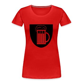 Ritter des Bieres - Frauen Premium Bio T-Shirt - Rot - Vorne - Mia (176cm)