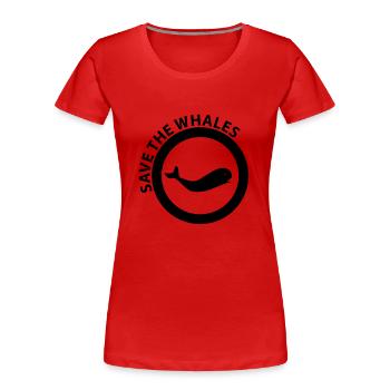 save the whales - Frauen Premium Bio T-Shirt - Rot - Vorne - Mia (176cm)
