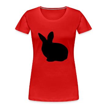 lapin - Frauen Premium Bio T-Shirt - Rot - Vorne - Mia (176cm)