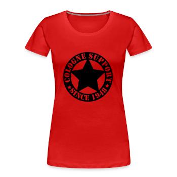 Cologne Support Since 1948 - Frauen Premium Bio T-Shirt - Rot - Vorne - Mia (176cm)
