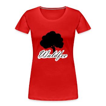 forêt de conte de fée de forêt arbre 2c - T-shirt bio Premium Femme - rouge - Devant - Mia (176cm)