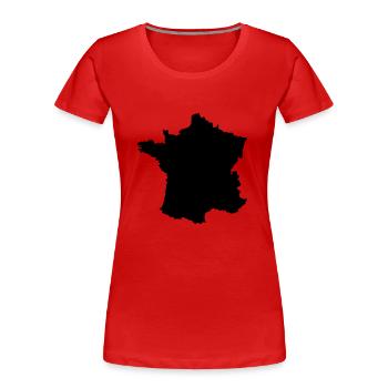 France map - Women's Premium Organic T-Shirt - red - Front - Mia (176cm)