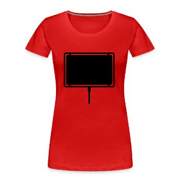 ortsschild - Frauen Premium Bio T-Shirt - Rot - Vorne - Mia (176cm)