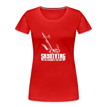 Skydiving | Skydive skydiving gift ideas - Women's Premium Organic T-Shirt - red - Front - Mia (176cm)
