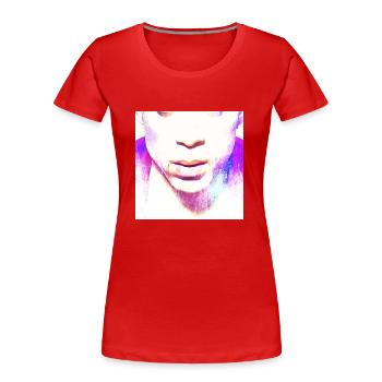 Mundschutz für P-rince Fans | Purple Hero Maske - Frauen Premium Bio T-Shirt - Rot - Vorne - Mia (176cm)