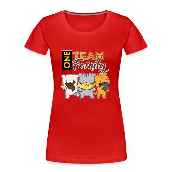 team familie katze bart bachelorette party asatru - Frauen Premium Bio T-Shirt - Rot - Vorne - Mia (176cm)