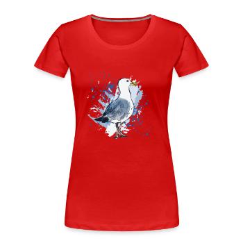 ich geh dann mal - Frauen Premium Bio T-Shirt - Rot - Vorne - Mia (176cm)