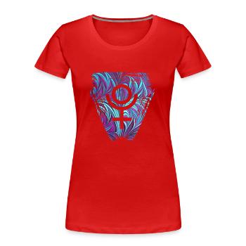 pluto e 74 - Women's Premium Organic T-Shirt - red - Front - Mia (176cm)