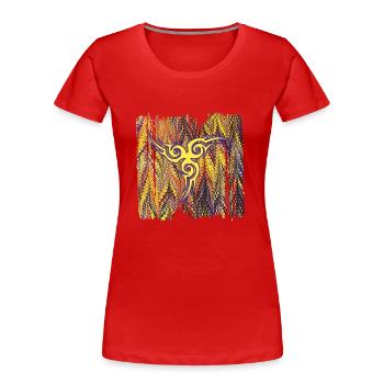 keltisches symbol 17 e 281 - Frauen Premium Bio T-Shirt - Rot - Vorne - Mia (176cm)