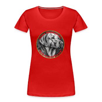 Den inneren Schweinehund besiegen - Frauen Premium Bio T-Shirt - Rot - Vorne - Mia (176cm)