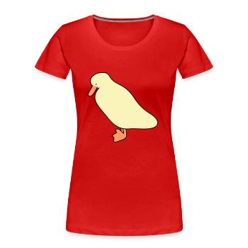 Canard 5 - T-shirt bio Premium Femme - rouge - Devant - Mia (176cm)