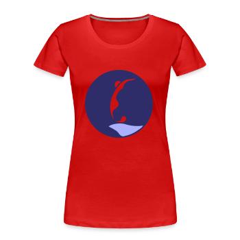 Beginning. The Great Leap into the Unknown - Women's Premium Organic T-Shirt - red - Front - Mia (176cm)