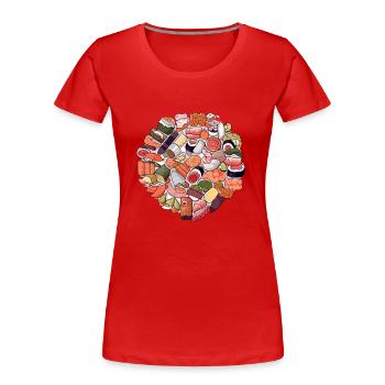 A delight these sushi - Women's Premium Organic T-Shirt - red - Front - Mia (176cm)