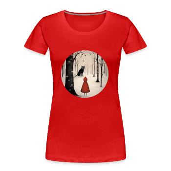 Little Red Riding Hood - Women's Premium Organic T-Shirt - red - Front - Mia (176cm)